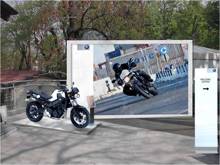 a motorcycle parked on the side of a road