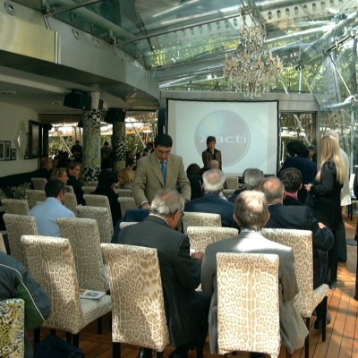 a group of people in a room